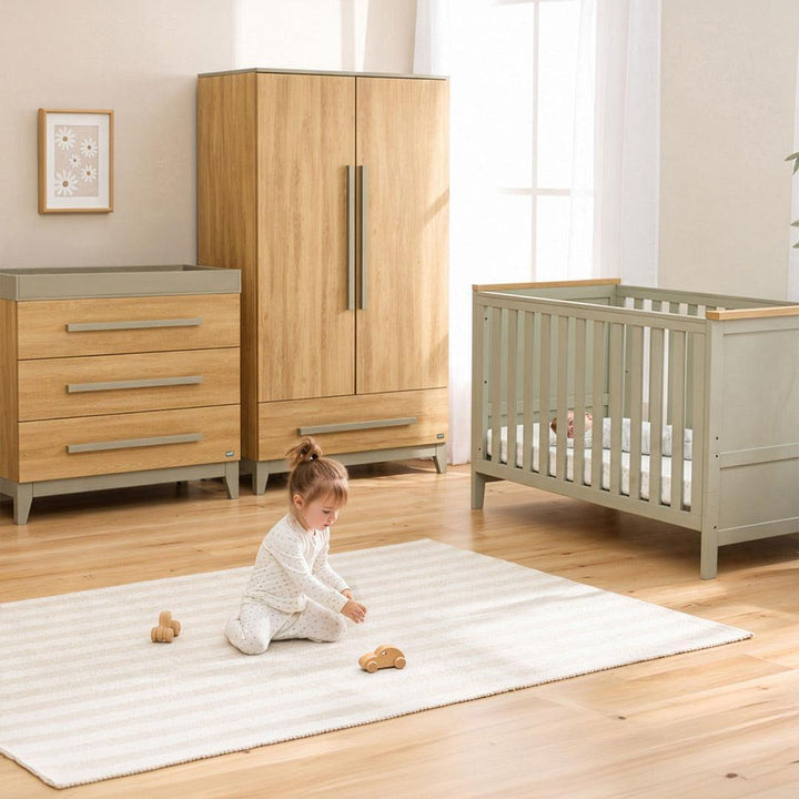 Tutti Bambini Misha 3 Piece Room Set - Golden Oak/Sage-Nursery Sets-Golden Oak/Sage- | Natural Baby Shower