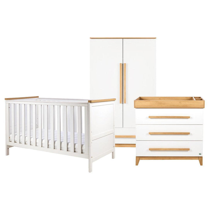 Tutti Bambini Misha 3 Piece Room Set - White/Golden Oak-Nursery Sets-White/Golden Oak- | Natural Baby Shower