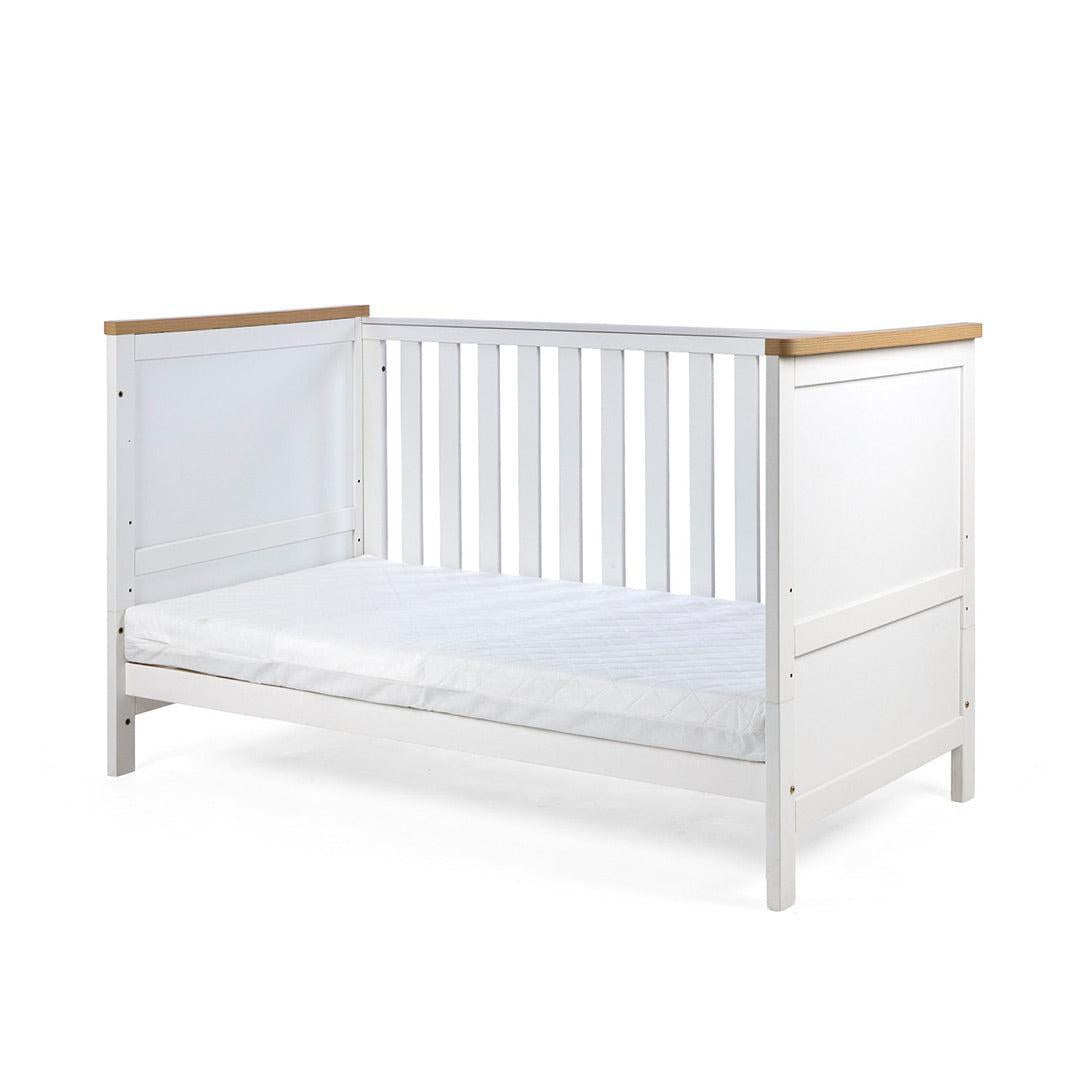 Tutti Bambini Misha Cot Bed - White/Golden Oak-Cot Beds-White/Golden Oak- | Natural Baby Shower