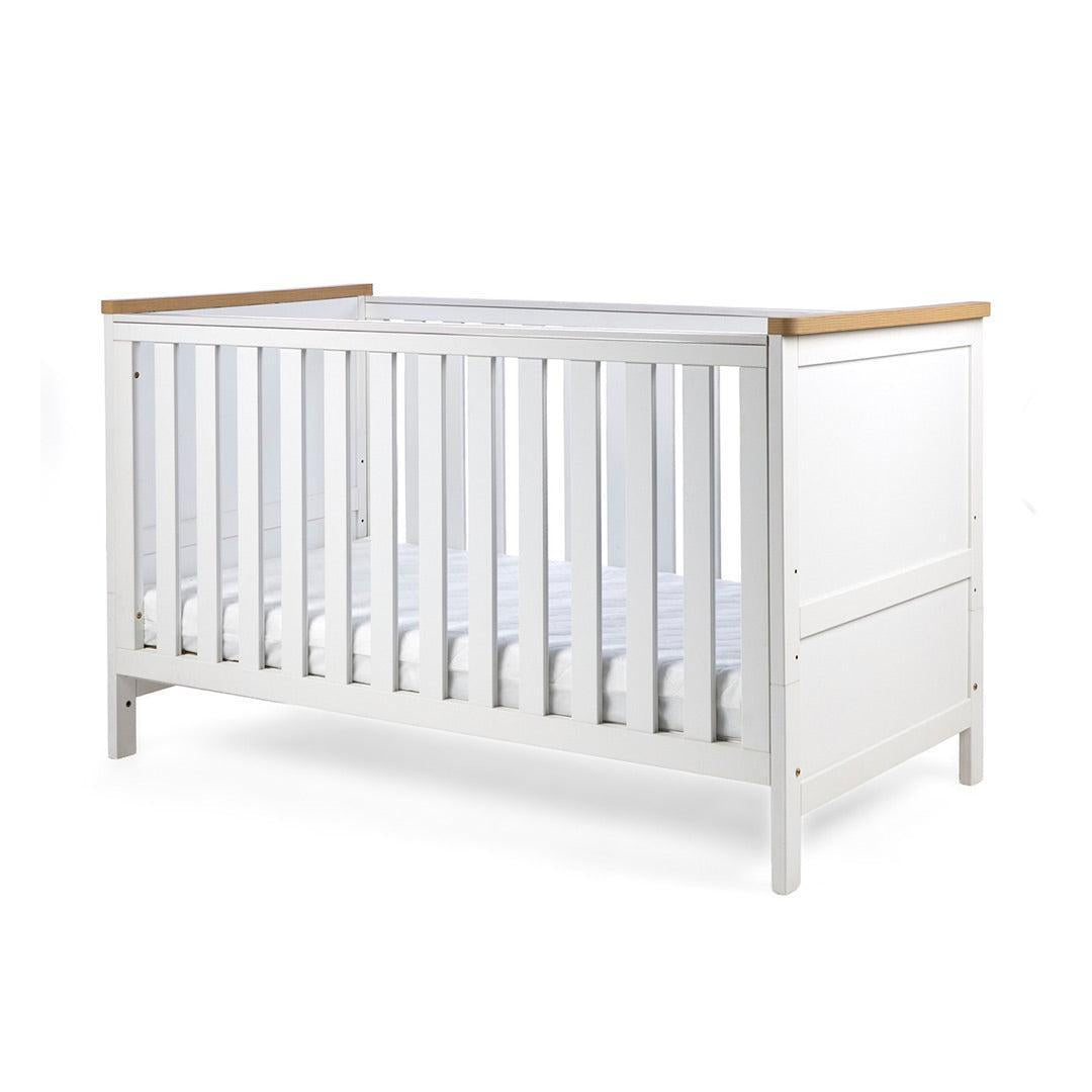 Tutti Bambini Misha Cot Bed - White/Golden Oak-Cot Beds-White/Golden Oak- | Natural Baby Shower