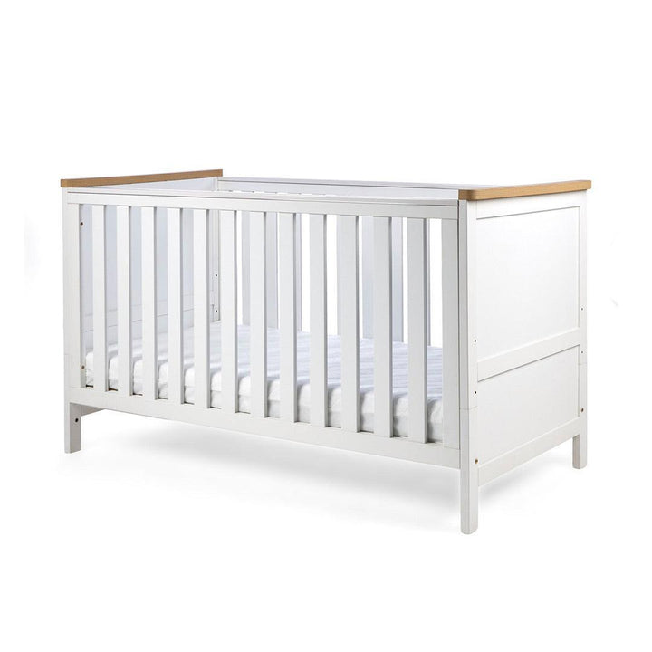 Tutti Bambini Misha Cot Bed - White/Golden Oak-Cot Beds-White/Golden Oak- | Natural Baby Shower