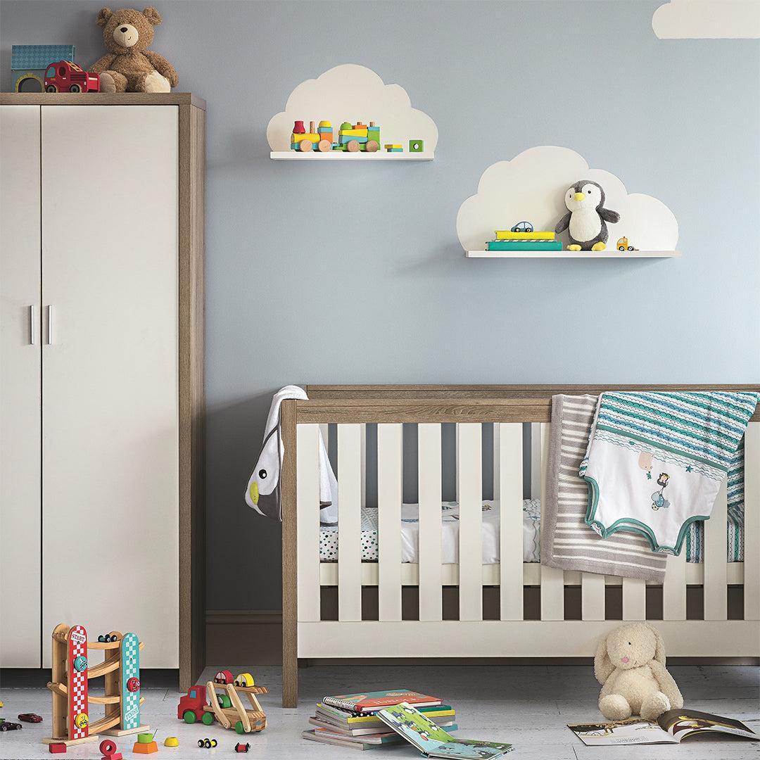 Tutti Bambini Modena 3 in 1 Cot Bed - White/Oak-Cot Beds-White/Oak-Without Mattress | Natural Baby Shower