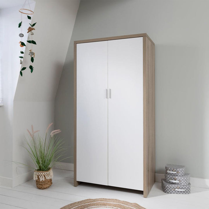 Tutti Bambini Modena Wardrobe - White/Oak-Wardrobes-White/Oak- | Natural Baby Shower