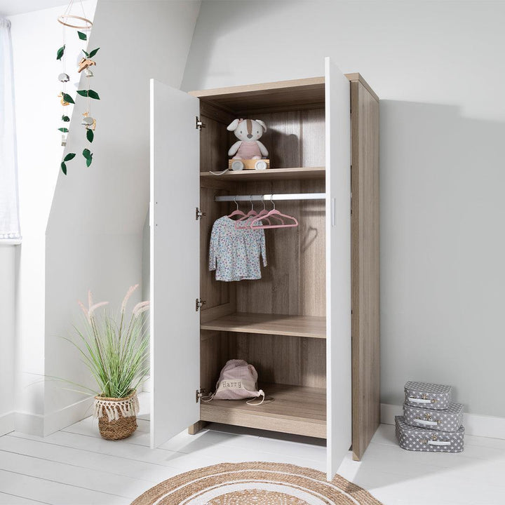 Tutti Bambini Modena 3 Piece Room Set - White/Oak-Nursery Sets-White/Oak-Without Mattress | Natural Baby Shower