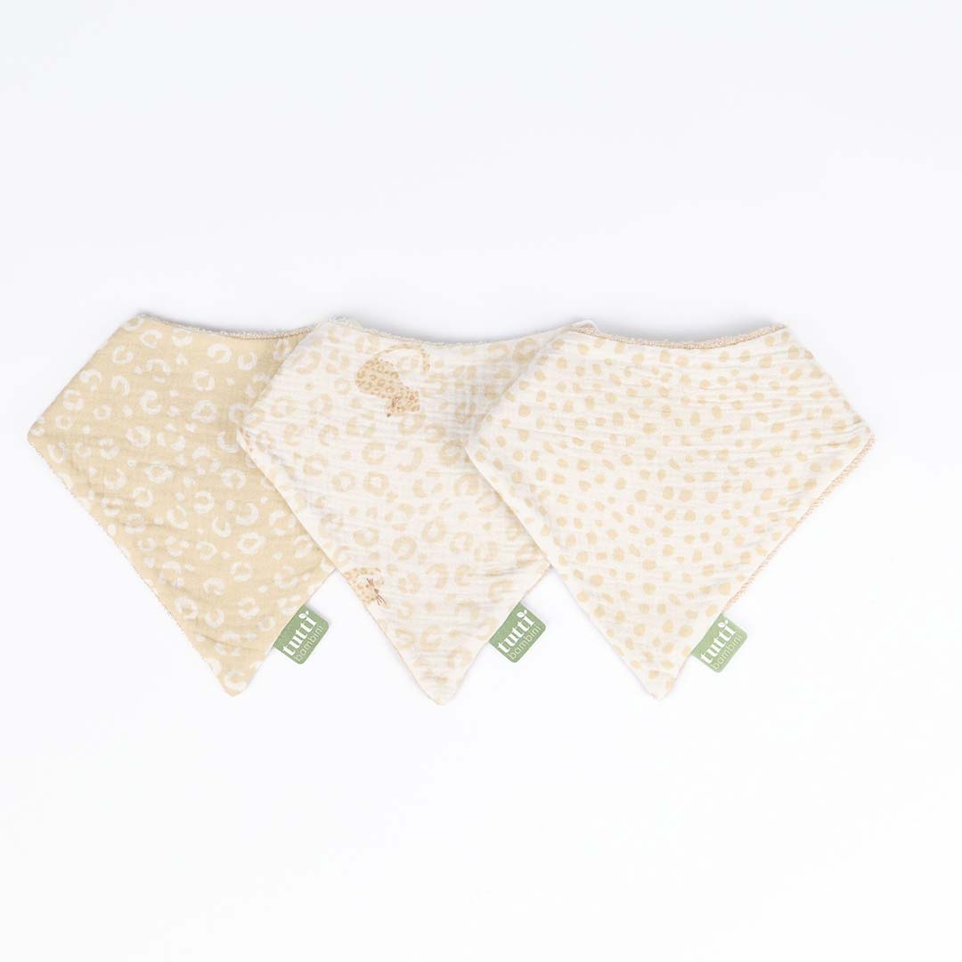 Tutti Bambini Muslin Bandana Bibs 3 Pack - Love Cats-Bibs-Love Cats- | Natural Baby Shower