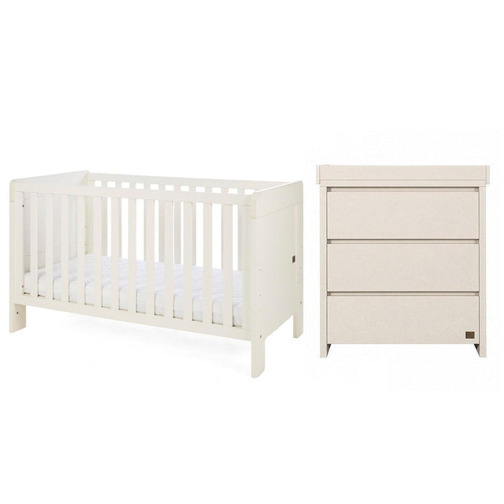 Tutti Bambini Origin Alba/Modena 2 Piece Nursery Furniture Set - Cashmere-Nursery Sets-Cashmere-Cot Bed | Natural Baby Shower