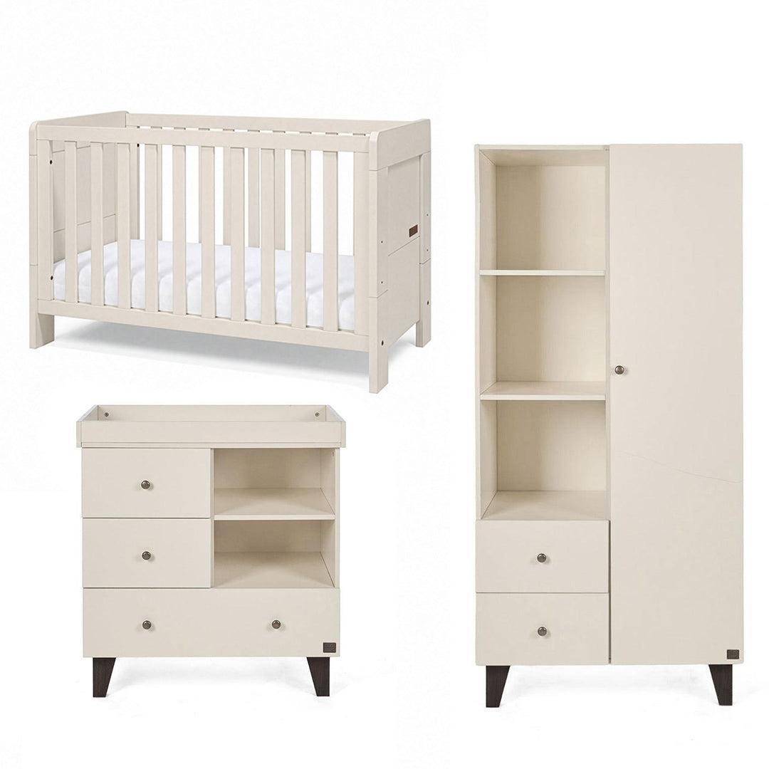 Tutti Bambini Origin Alba/Como 3 Piece Nursery Furniture Set - Cashmere/Cashmere-Nursery Sets-Cashmere/Cashmere-Cot | Natural Baby Shower