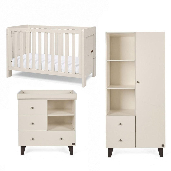 Tutti Bambini Origin Alba/Como 3 Piece Nursery Furniture Set - Cashmere/Cashmere-Nursery Sets-Cashmere/Cashmere-Cot | Natural Baby Shower