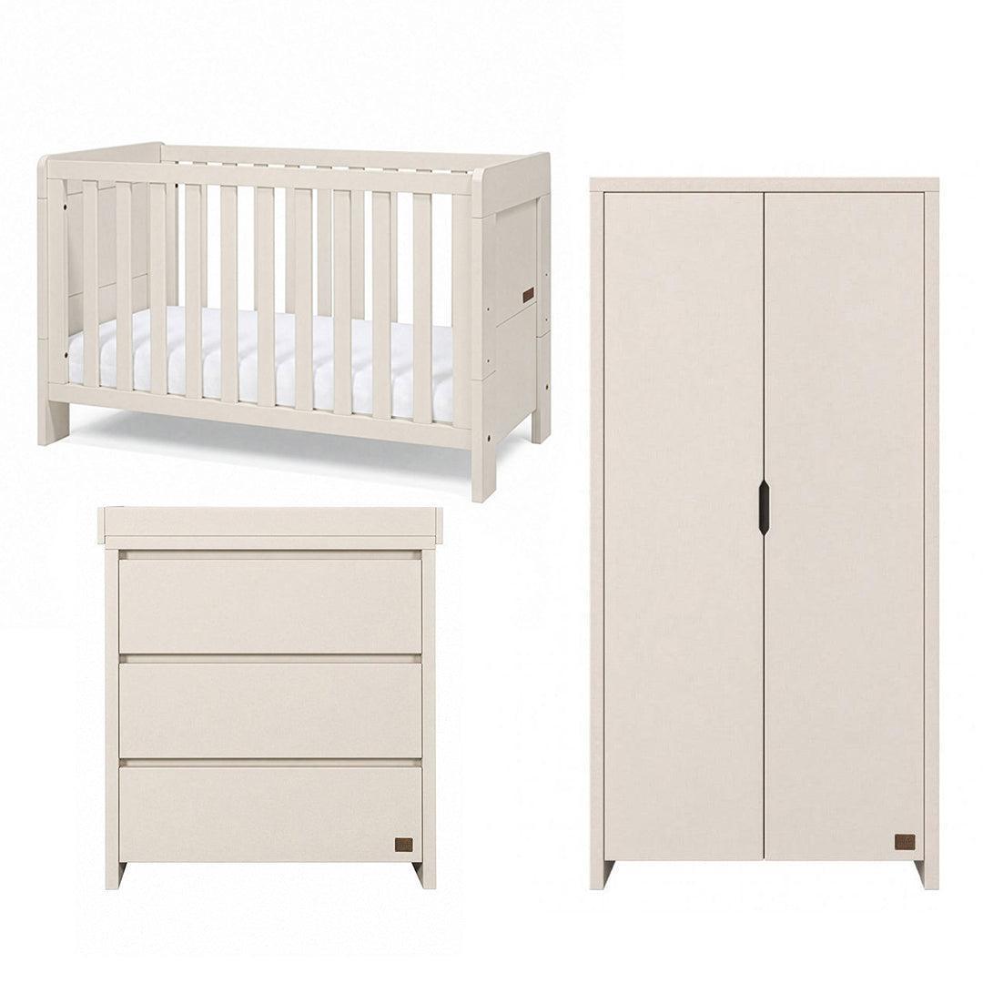 Tutti Bambini Origin Alba/Modena 3 Piece Nursery Furniture Set - Cashmere-Nursery Sets-Cashmere-Cot | Natural Baby Shower