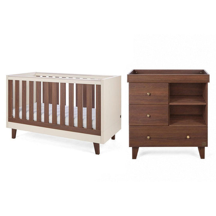 Tutti Bambini Origin Como 2 Piece Nursery Furniture Set - Rich Walnut-Nursery Sets- | Natural Baby Shower