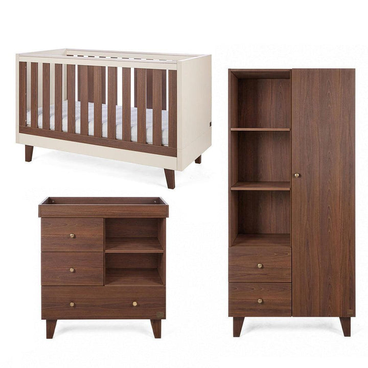 Tutti Bambini Origin Como 3 Piece Nursery Furniture Set - Rich Walnut-Nursery Sets- | Natural Baby Shower