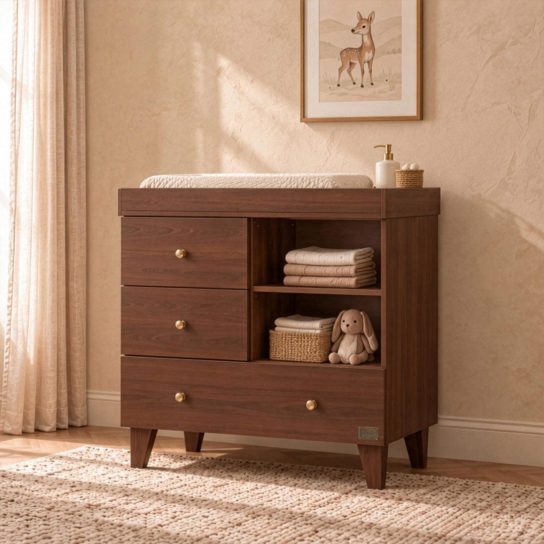 Tutti Bambini Origin Como Chest Changer - Rich Walnut-Changing Units-Rich Walnut- | Natural Baby Shower