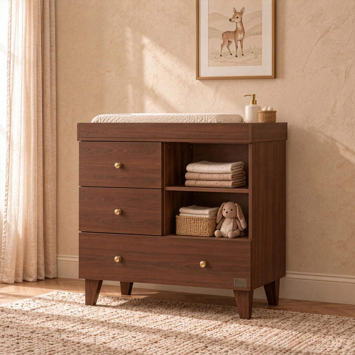 Tutti Bambini Origin Como Chest Changer - Rich Walnut-Changing Units-Rich Walnut- | Natural Baby Shower