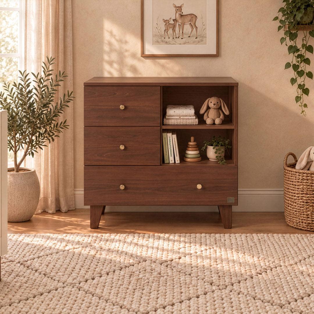 Tutti Bambini Origin Como Chest Changer - Rich Walnut-Changing Units-Rich Walnut- | Natural Baby Shower