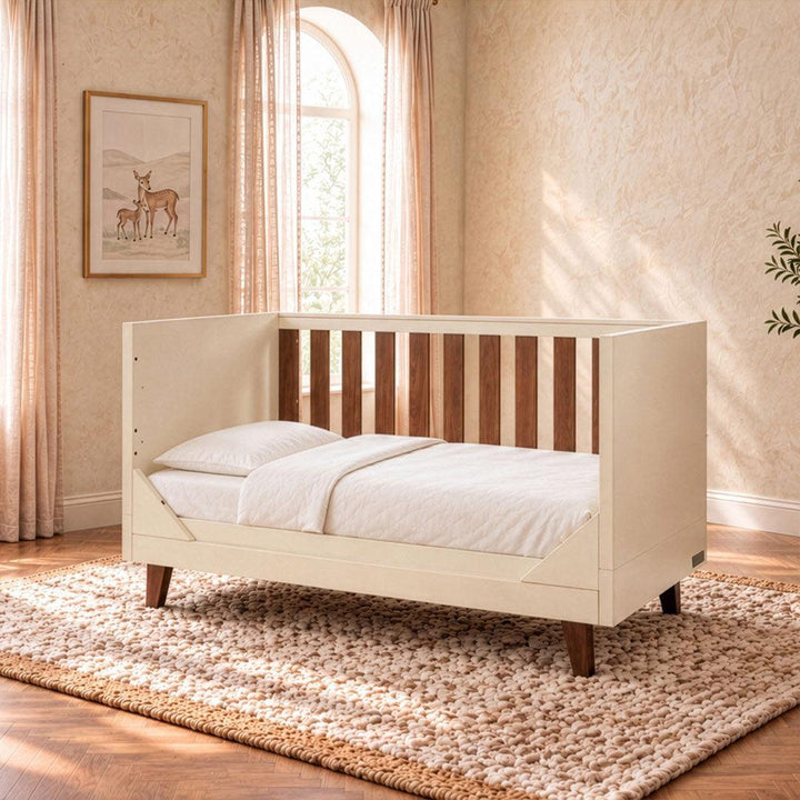 Tutti Bambini Origin Como Cot Bed - Cashmere/Rich Walnut-Cot Beds-Cashmere/Rich Walnut- | Natural Baby Shower