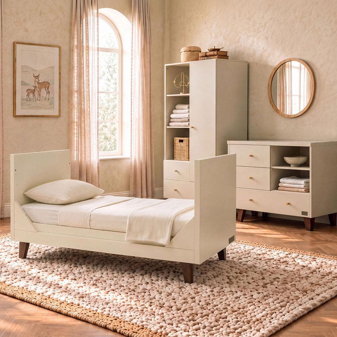 Tutti Bambini Origin Como Cot Bed - Cashmere/Rich Walnut-Cot Beds-Cashmere/Rich Walnut- | Natural Baby Shower