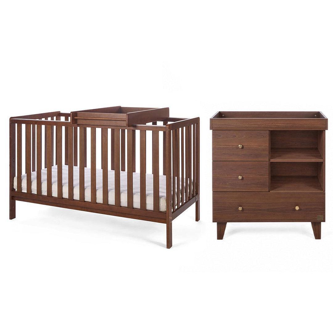 Tutti Bambini Origin Malmo/Como 2 Piece Nursery Furniture Set - Rich Walnut-Nursery Sets- | Natural Baby Shower