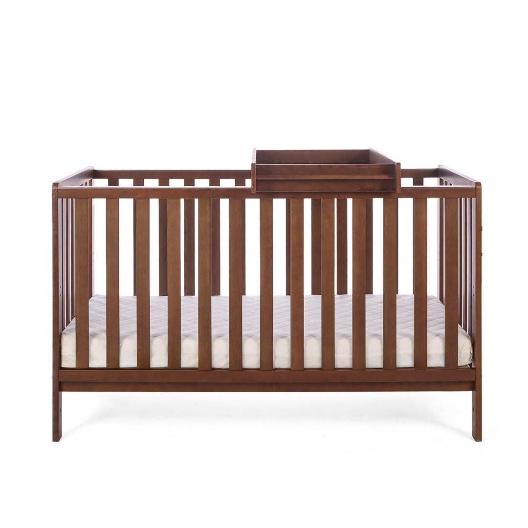 Tutti Bambini Origin Malmo Cot Bed, Cot Top Changer & Mattress Bundle - Rich Walnut-Cot Beds-Rich Walnut- | Natural Baby Shower
