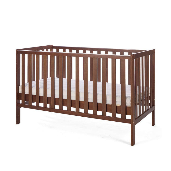 Tutti Bambini Origin Malmo Cot Bed, Cot Top Changer & Mattress Bundle - Rich Walnut-Cot Beds-Rich Walnut- | Natural Baby Shower