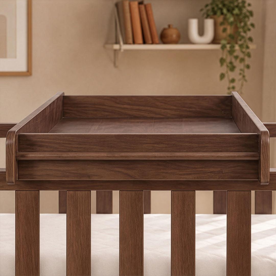Tutti Bambini Origin Malmo Cot Bed, Cot Top Changer & Mattress Bundle - Rich Walnut-Cot Beds-Rich Walnut- | Natural Baby Shower