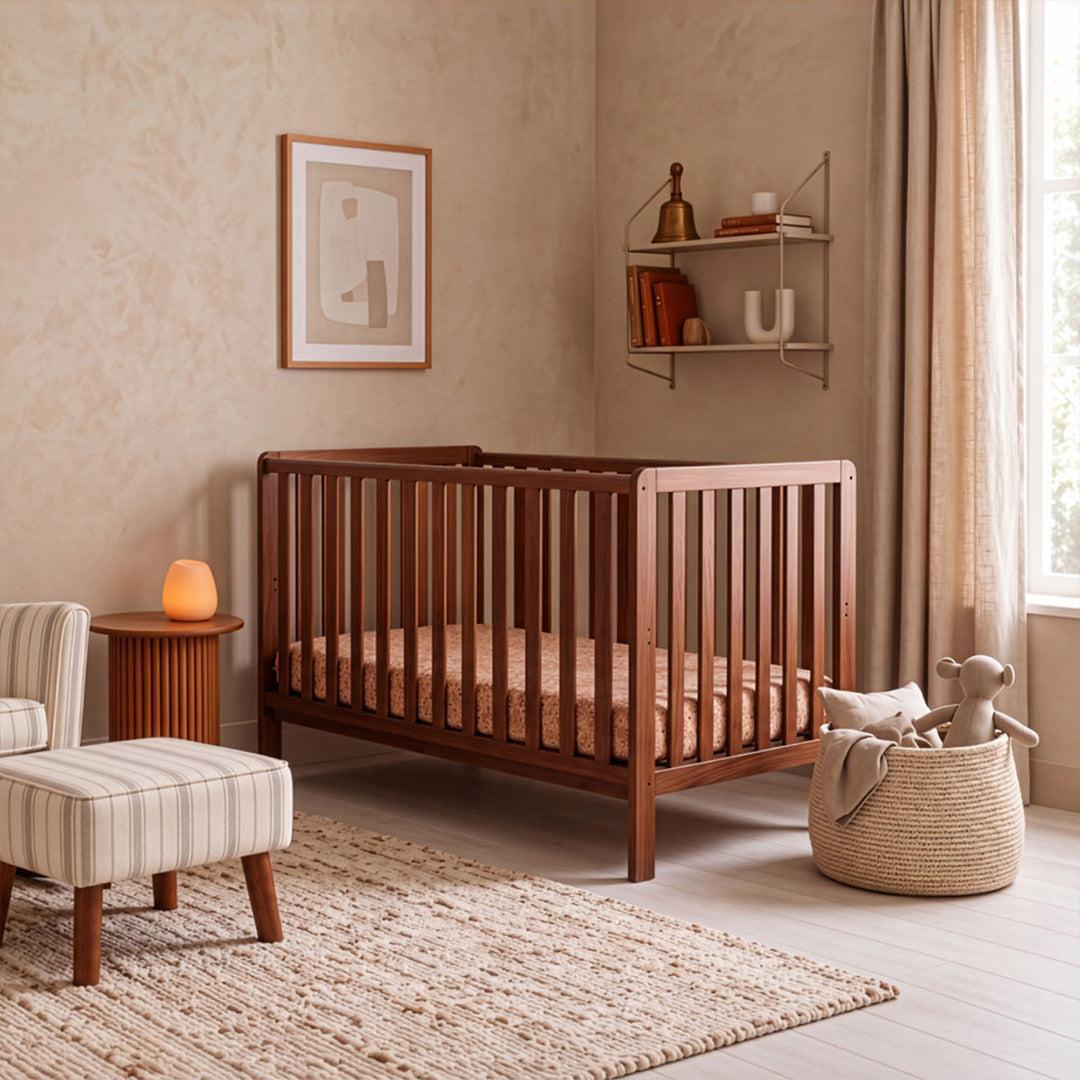 tutti-bambini-origin-malmo-cot-bed-cot-top-changer-mattress-bundle-rich-walnut-lifestyle-5 | Natural Baby Shower