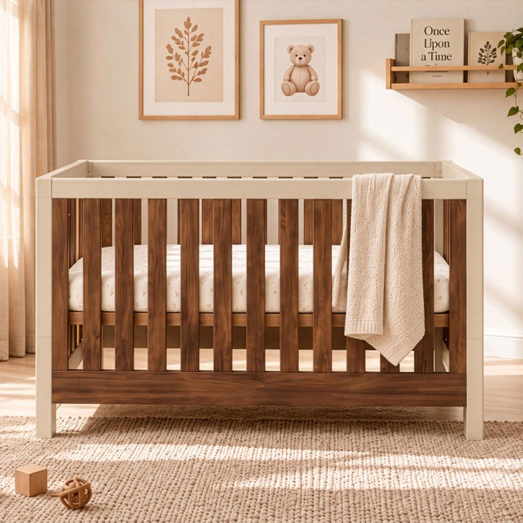 Tutti Bambini Origin Modena Cot Bed - Cashmere/Rich Walnut-Cot Beds-Cashmere/Rich Walnut- | Natural Baby Shower