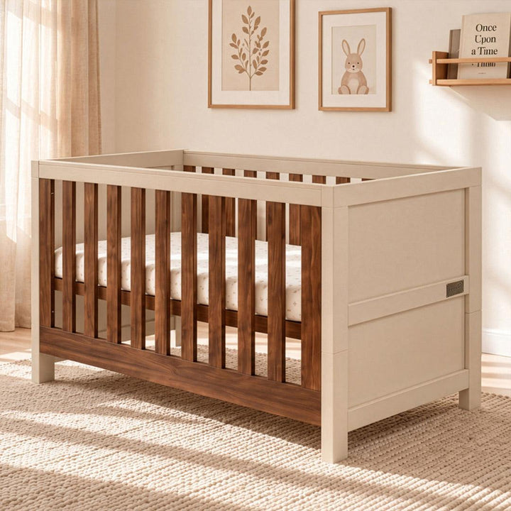 Tutti Bambini Origin Modena Cot Bed - Cashmere/Rich Walnut-Cot Beds-Cashmere/Rich Walnut- | Natural Baby Shower