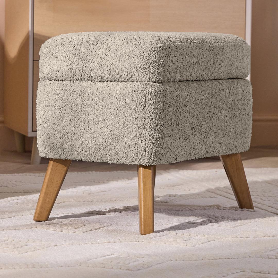 Tutti Bambini Oscar Luxe Rocking Chair & Footstool - Teddy Mushroom-Feeding Chairs-Teddy Mushroom-One Size | Natural Baby Shower