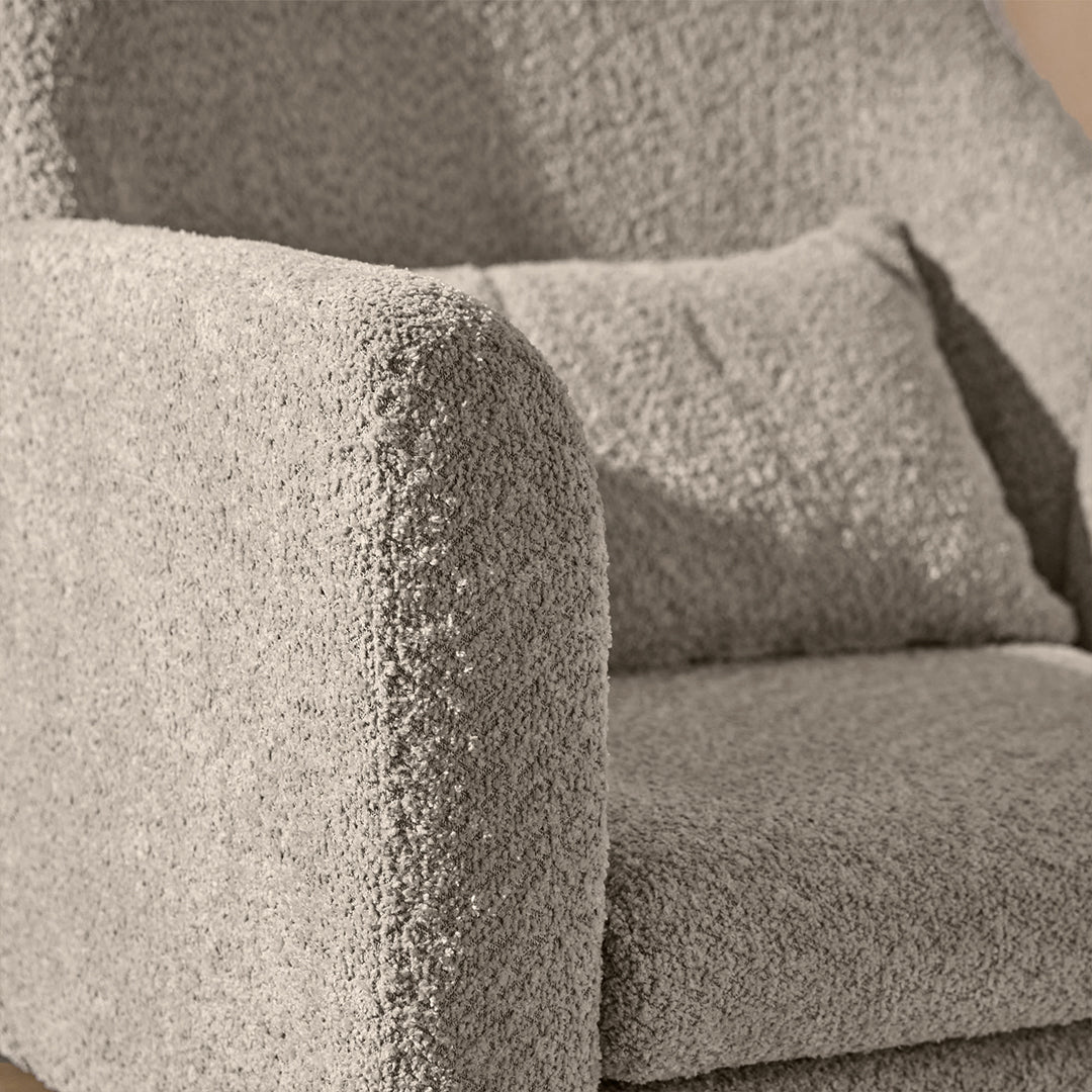 Tutti Bambini Oscar Luxe Rocking Chair & Footstool - Teddy Mushroom-Feeding Chairs-Teddy Mushroom-One Size | Natural Baby Shower