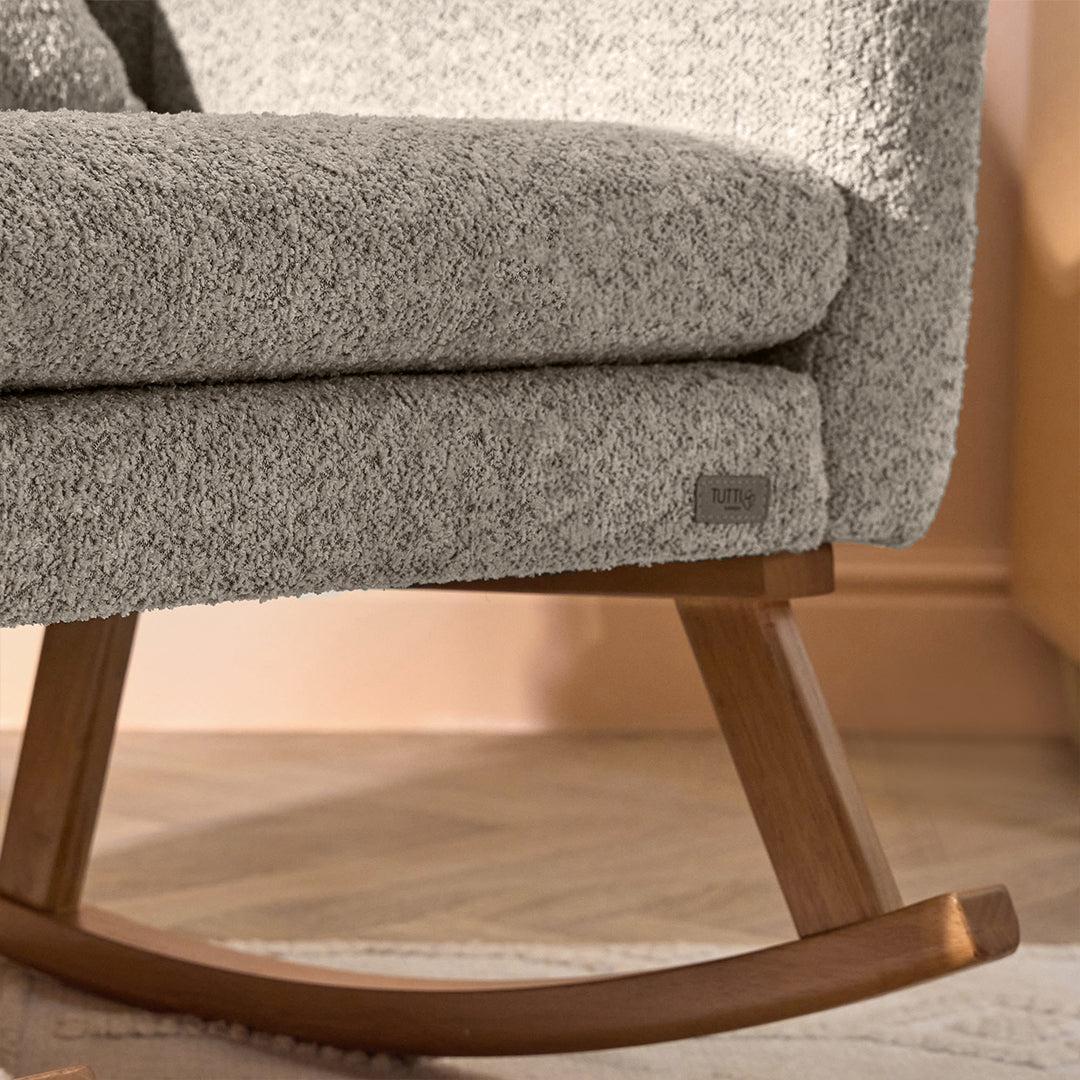 Tutti Bambini Oscar Luxe Rocking Chair & Footstool - Teddy Mushroom-Feeding Chairs-Teddy Mushroom-One Size | Natural Baby Shower