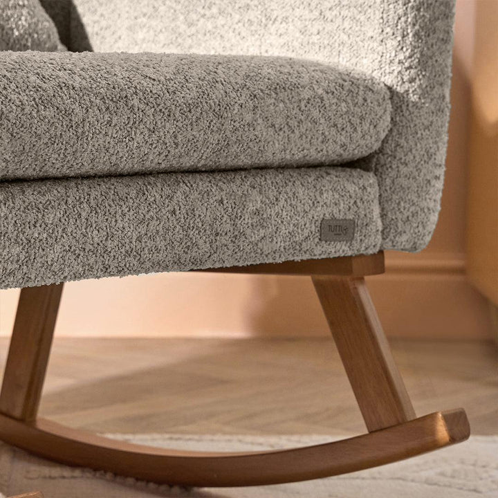Tutti Bambini Oscar Luxe Rocking Chair & Footstool - Teddy Mushroom-Feeding Chairs-Teddy Mushroom-One Size | Natural Baby Shower