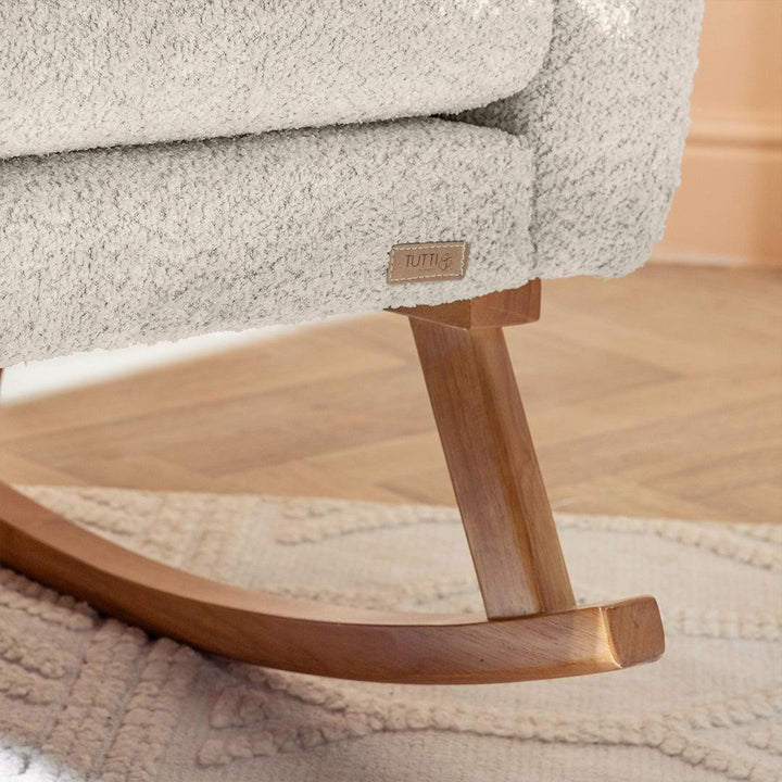 Tutti Bambini Oscar Luxe Rocking Chair & Footstool - Teddy Sage-Feeding Chairs-Teddy Sage-One Size | Natural Baby Shower