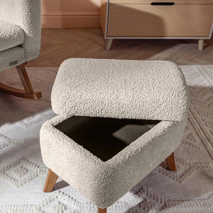 Tutti Bambini Oscar Luxe Rocking Chair & Footstool - Teddy Sage-Feeding Chairs-Teddy Sage-One Size | Natural Baby Shower