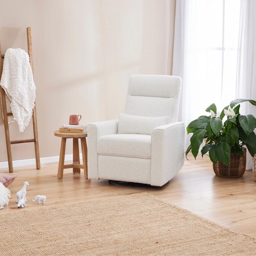 Tutti Bambini Paige Recliner Glider Nursery Chair - Vanilla Boucle-Feeding Chairs-Vanilla Boucle- | Natural Baby Shower