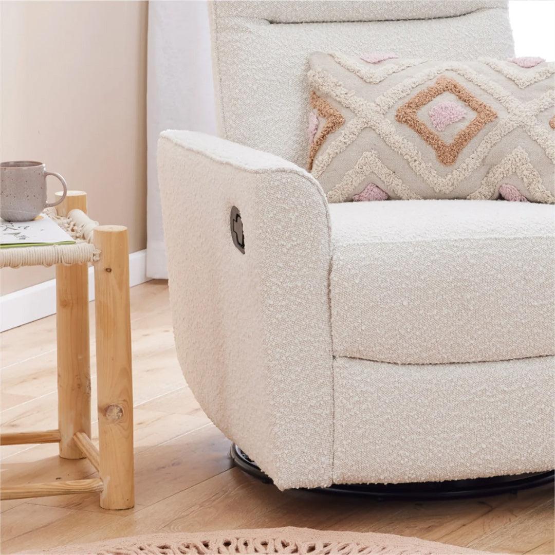 Tutti Bambini Paige Recliner Glider Nursery Chair - Vanilla Boucle-Feeding Chairs-Vanilla Boucle- | Natural Baby Shower