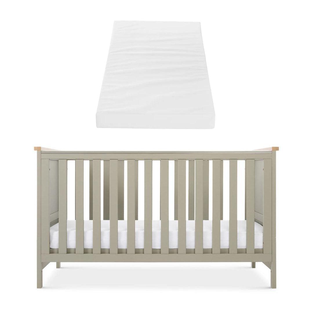 Tutti Bambini Misha Cot Bed - Sage / Golden Oak-Cot Beds-Sage/Golden Oak-Tutti Bambini Polyester Fibre Cot Bed Mattress | Natural Baby Shower