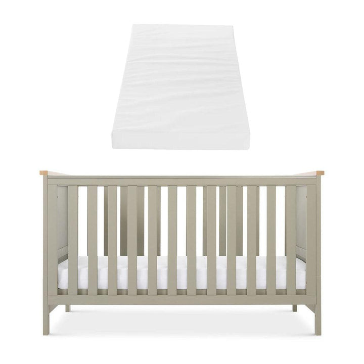 Tutti Bambini Misha Cot Bed - Sage / Golden Oak-Cot Beds-Sage/Golden Oak-Tutti Bambini Polyester Fibre Cot Bed Mattress | Natural Baby Shower