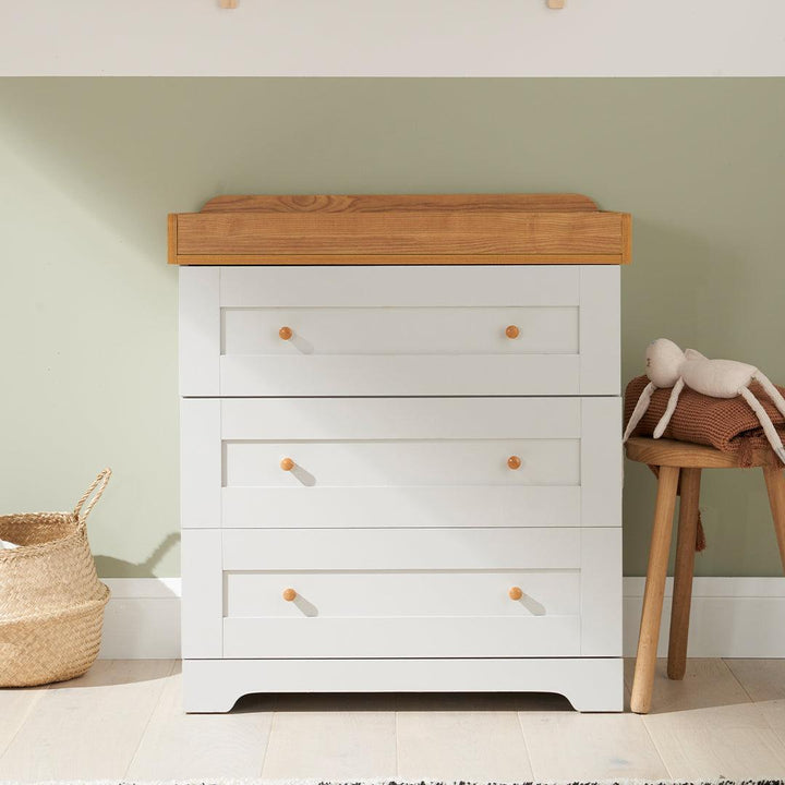 Tutti Bambini Rio Chest Changer - Dove Grey/Honey Oak-Chests-Dove Grey/Honey Oak- | Natural Baby Shower