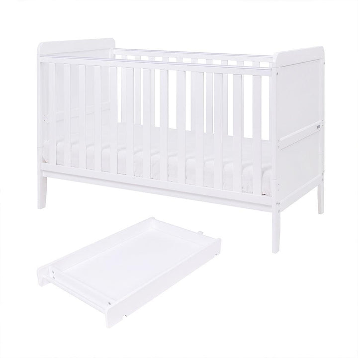 Tutti Bambini Rio Cot Bed with Cot Top Changer & Mattress - White-Cot Beds-White- | Natural Baby Shower