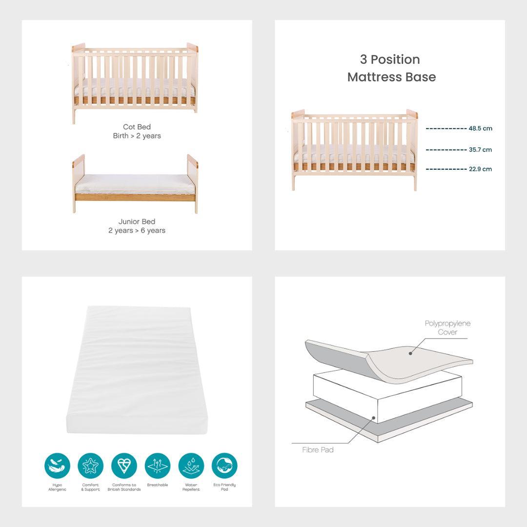 Tutti Bambini Rio 3pc Room Set - Cashmere/Honey Oak-Nursery Sets-Cashmere/Honey Oak- | Natural Baby Shower