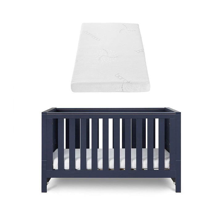 Tutti Bambini Tivoli Cot Bed - Navy-Cot Beds-Navy-Natural Coir Fibre Cot Bed Mattress | Natural Baby Shower