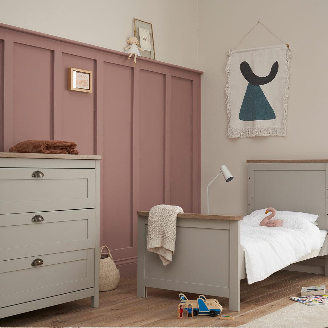 Tutti Bambini Verona 2 Piece Room Set - Dove Grey/Oak-Nursery Sets-Dove Grey/Oak-No Mattress | Natural Baby Shower