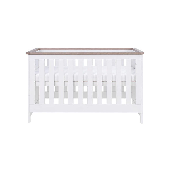 Tutti Bambini Verona Cot Bed - White/Oak-Cot Beds-White/Oak-No Mattress | Natural Baby Shower