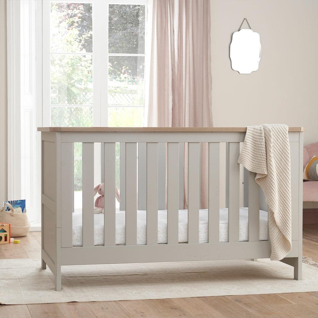 Tutti Bambini Verona 2 Piece Room Set - Dove Grey/Oak-Nursery Sets-Dove Grey/Oak-No Mattress | Natural Baby Shower