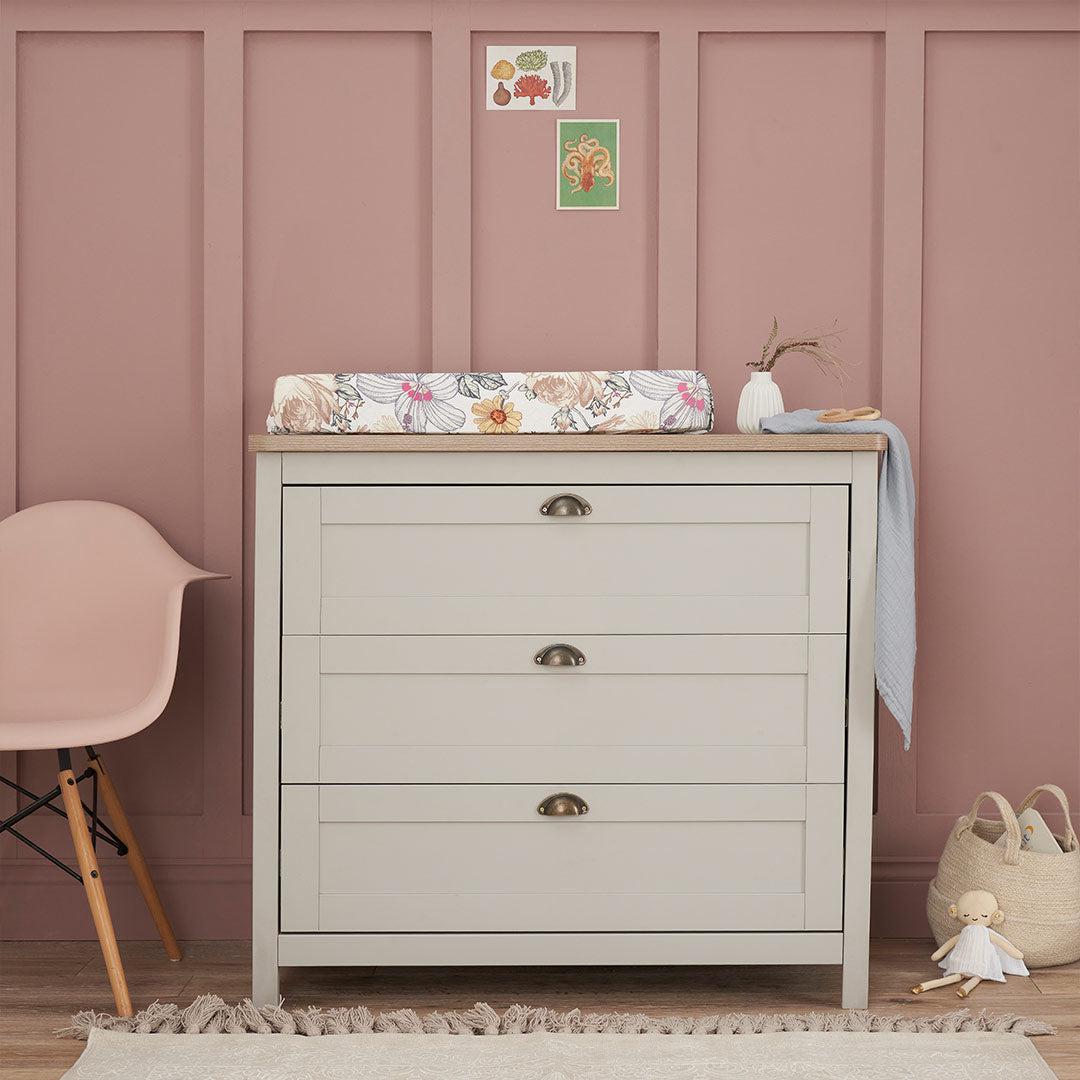 Tutti Bambini Verona 3 Piece Room Set - Dove Grey/Oak-Nursery Sets-Dove Grey/Oak-No Mattress | Natural Baby Shower