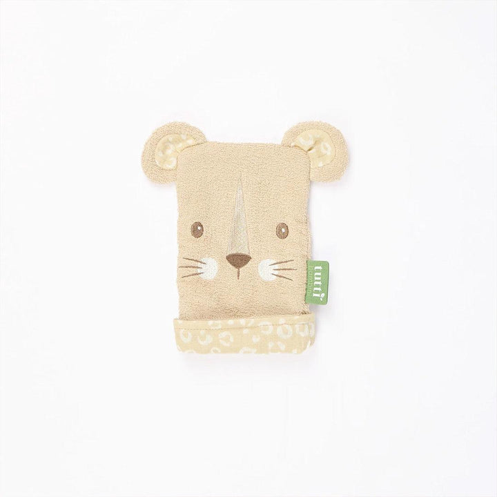 Tutti Bambini Wash Mitt - Larry Leopard-Washcloths-Larry Leopard-One Size | Natural Baby Shower