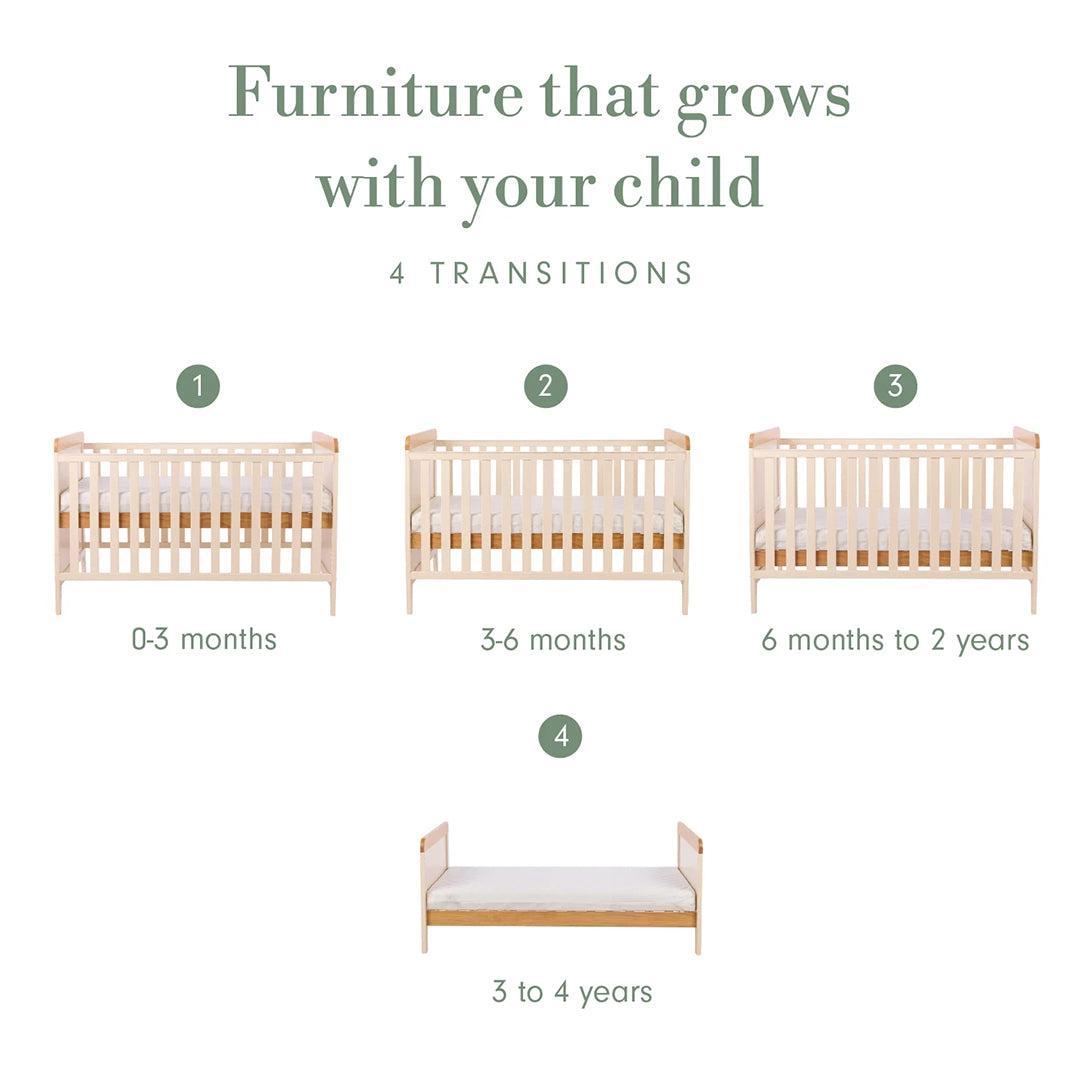 Tutti Bambini Rio 3pc Room Set - Cashmere/Honey Oak-Nursery Sets-Cashmere/Honey Oak- | Natural Baby Shower