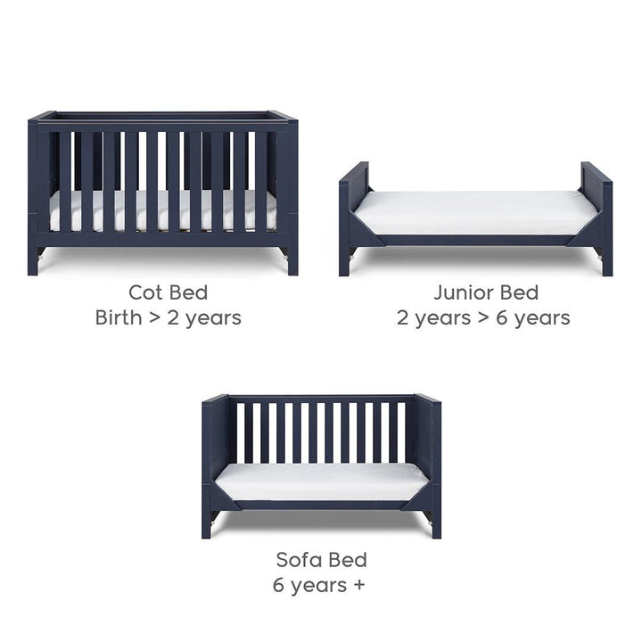 Tutti Bambini Tivoli Cot Bed - Navy-Cot Beds-Navy-No Mattress | Natural Baby Shower