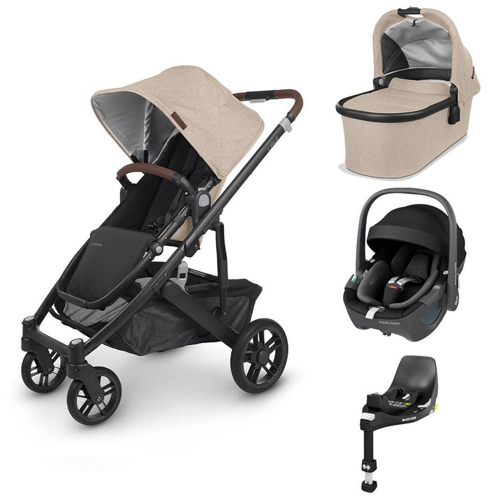 UPPAbaby CRUZ V2 + Pebble 360/360 Pro Travel System - Liam-Travel Systems-With Carrycot-Pebble i-Size Car Seat | Natural Baby Shower