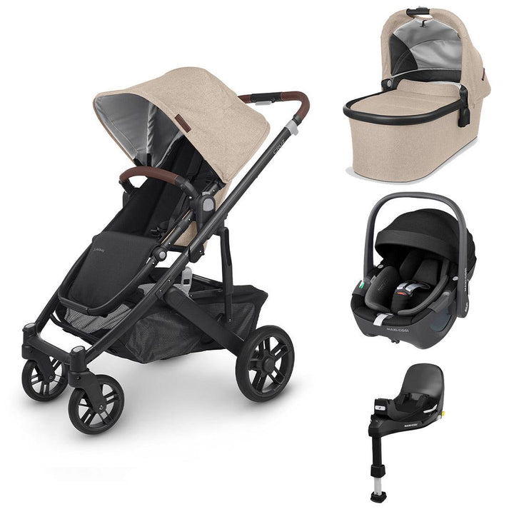UPPAbaby CRUZ V2 + Pebble 360/360 Pro Travel System - Liam-Travel Systems-With Carrycot-Pebble i-Size Car Seat | Natural Baby Shower